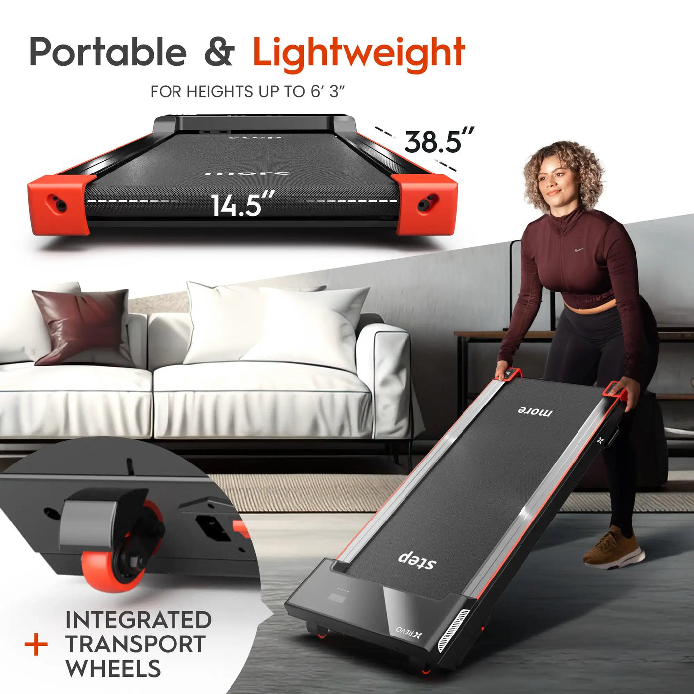 REVO Walking Pad Treadmill Portable and Compact