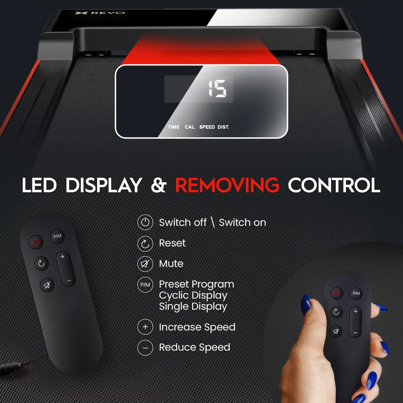 REVO Walking Pad Treadmill Remote Control